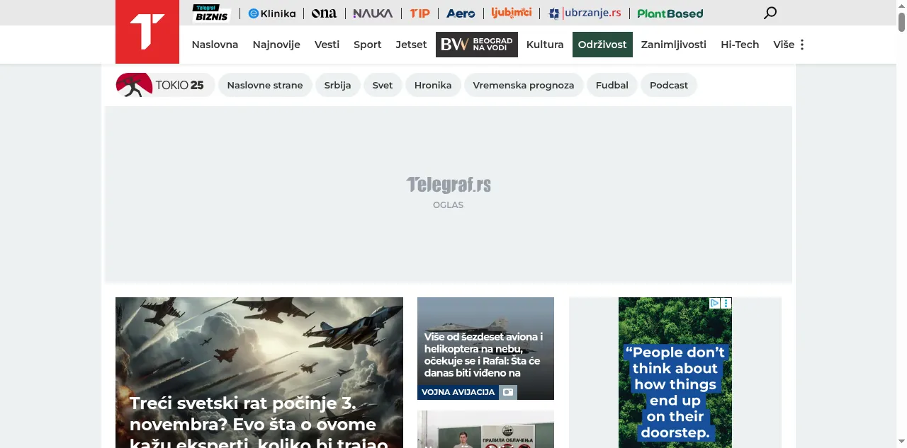 Preview of telegraf.rs