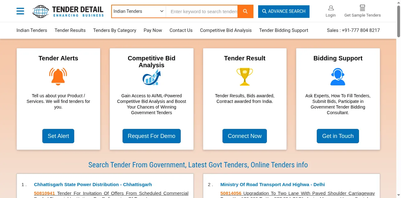 Preview of tenderdetail.com