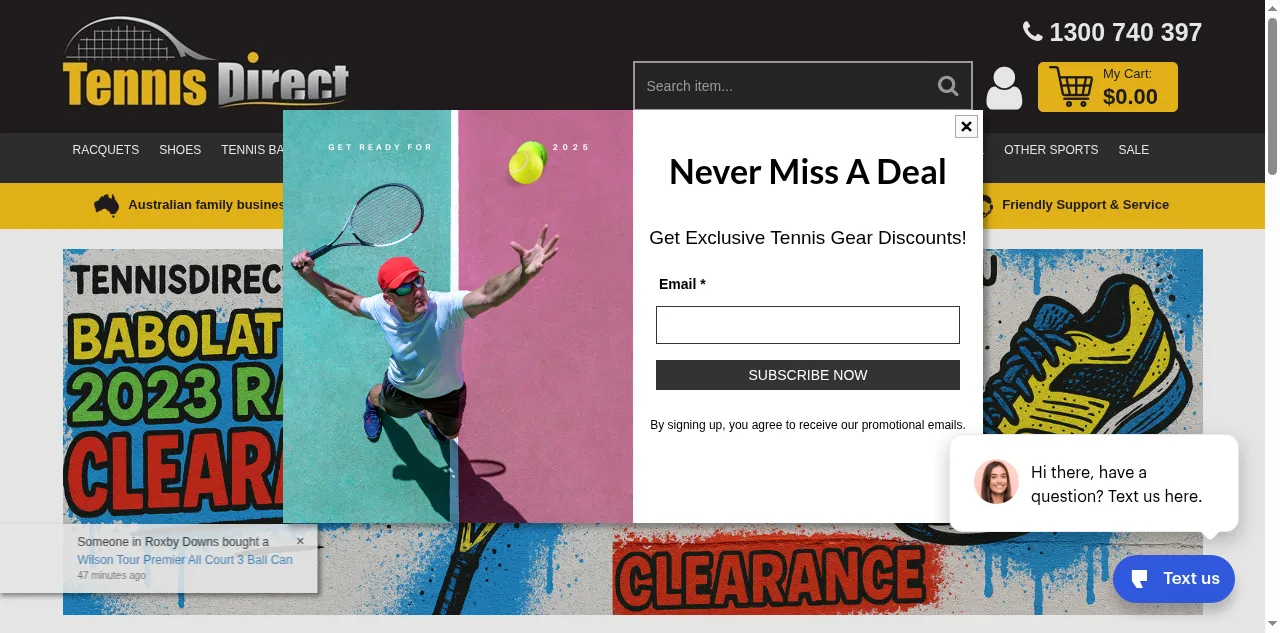 Preview of tennisdirect.com.au