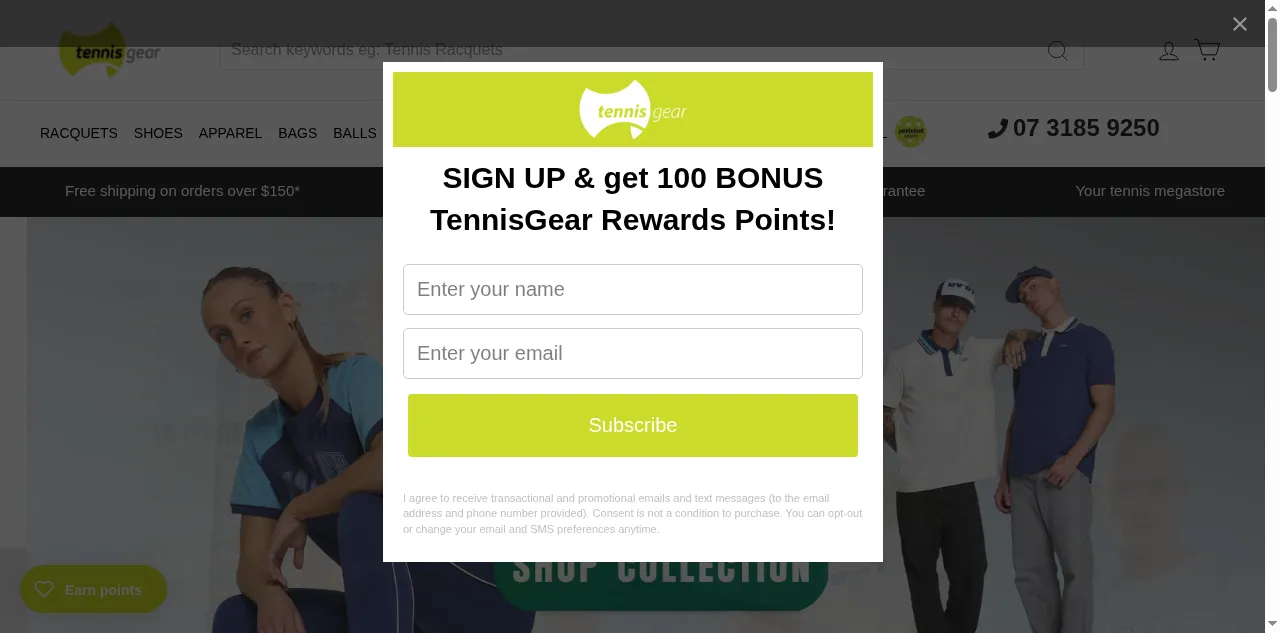 Preview of tennisgear.com.au