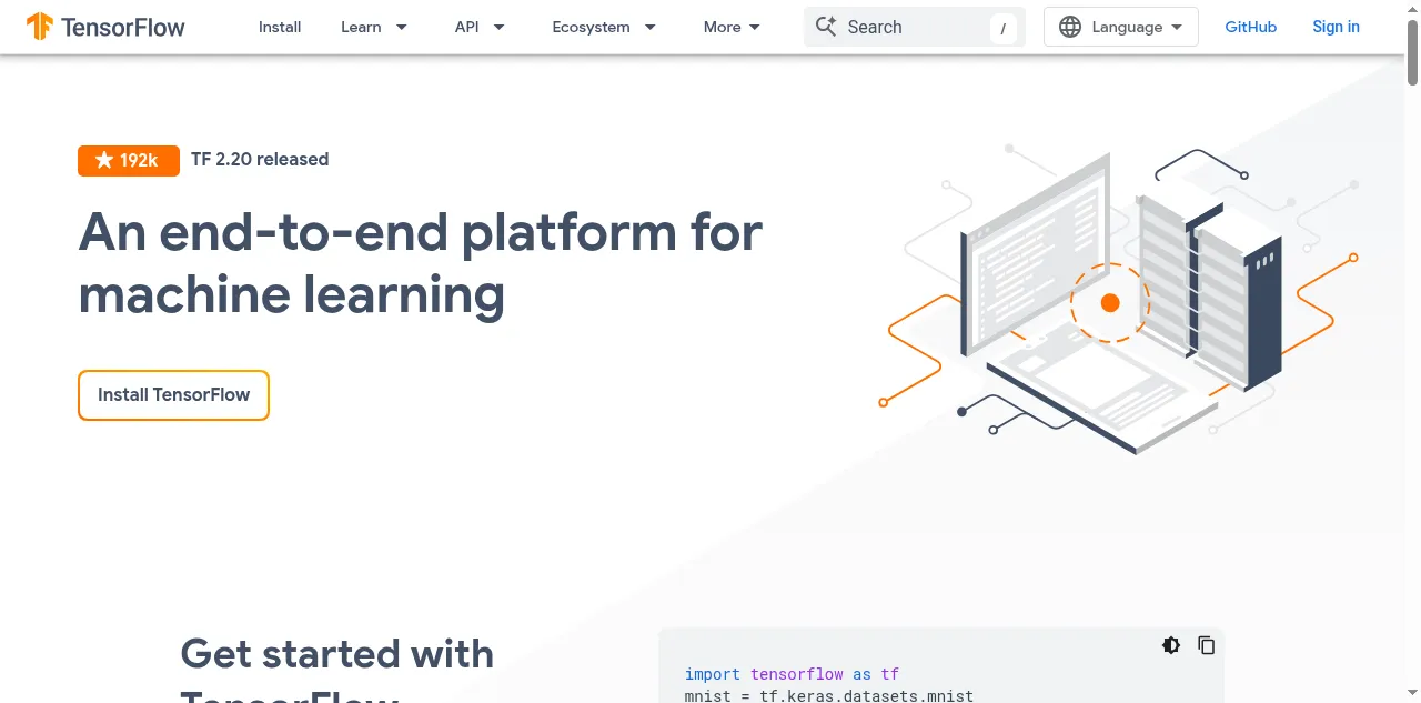Preview of tensorflow.org