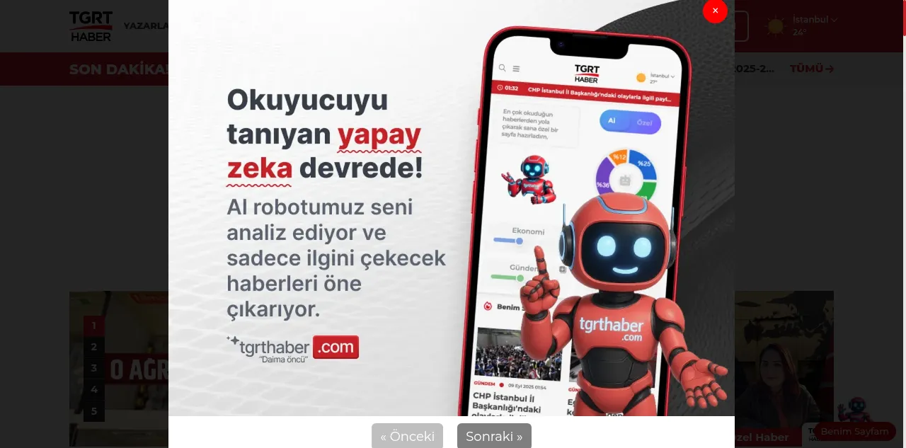 Preview of tgrthaber.com