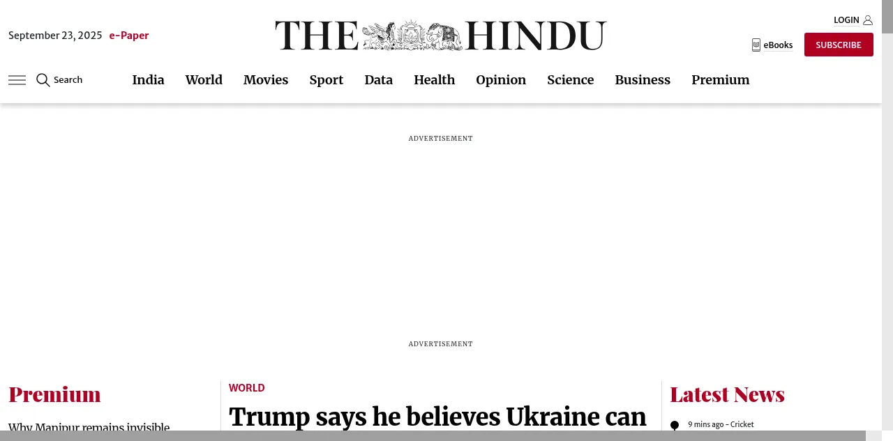 Preview of thehindu.com