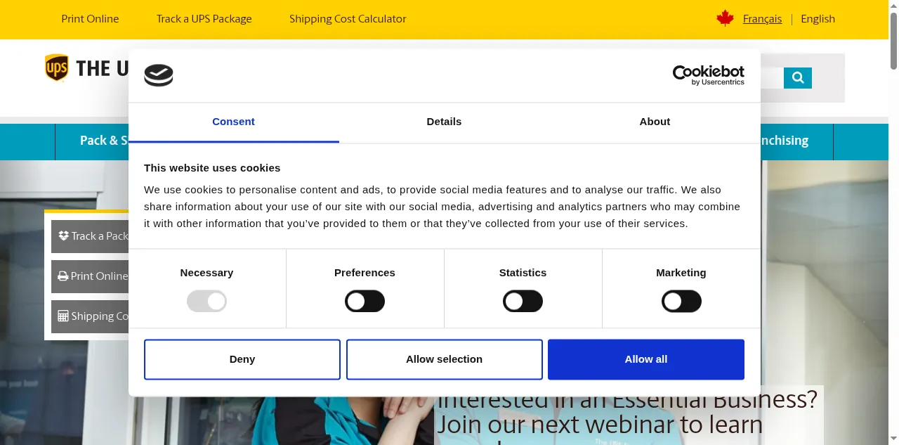 Preview of theupsstore.ca