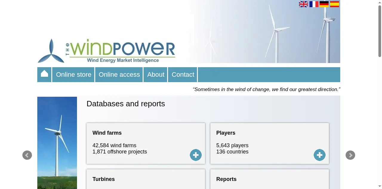 Preview of thewindpower.net