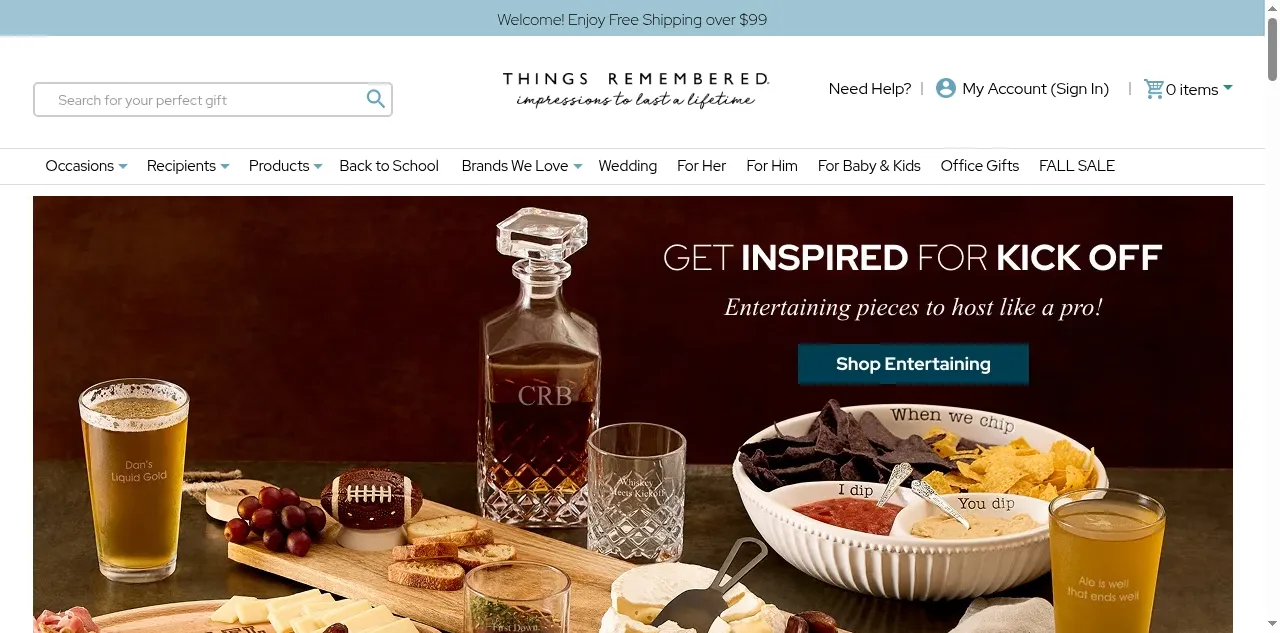 Preview of thingsremembered.com
