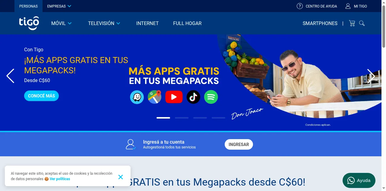 Preview of tigo.com.ni