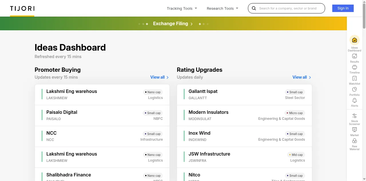 Preview of tijorifinance.com