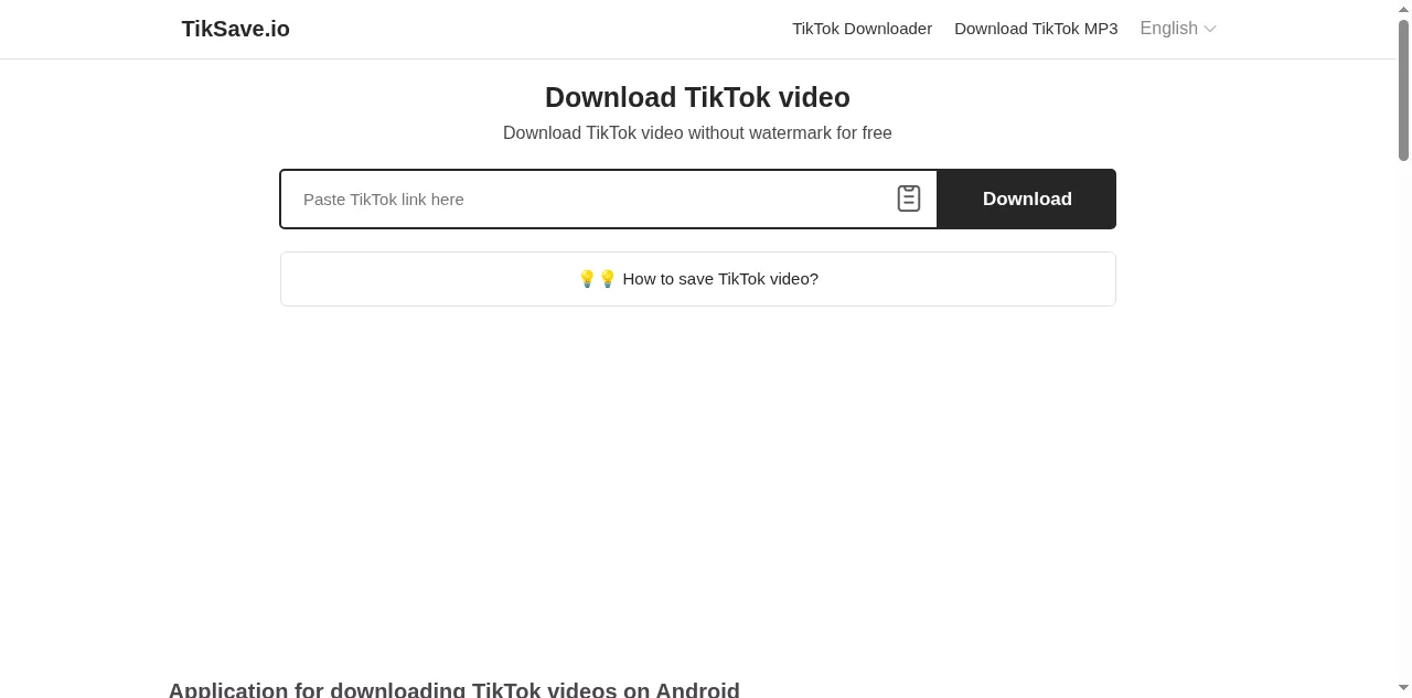 Preview of tiksave.io