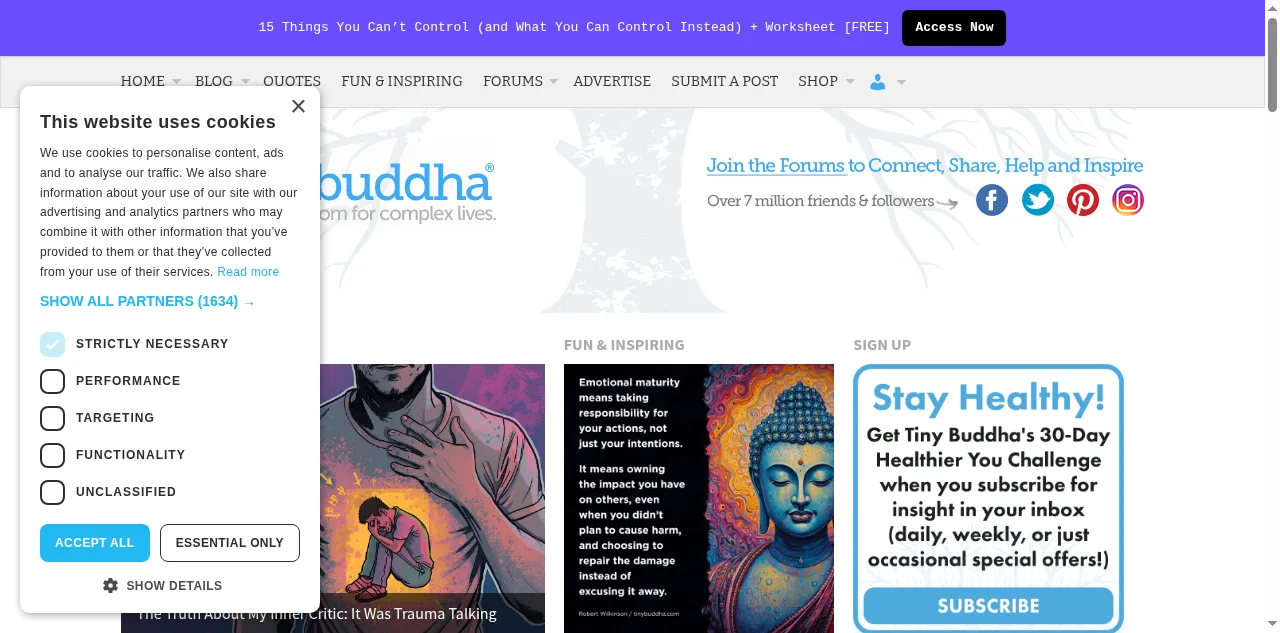 Preview of tinybuddha.com
