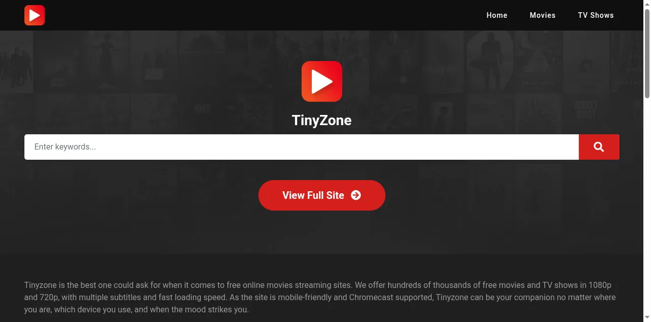 Preview of tinyzonetv.stream
