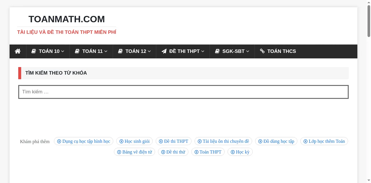 Preview of toanmath.com