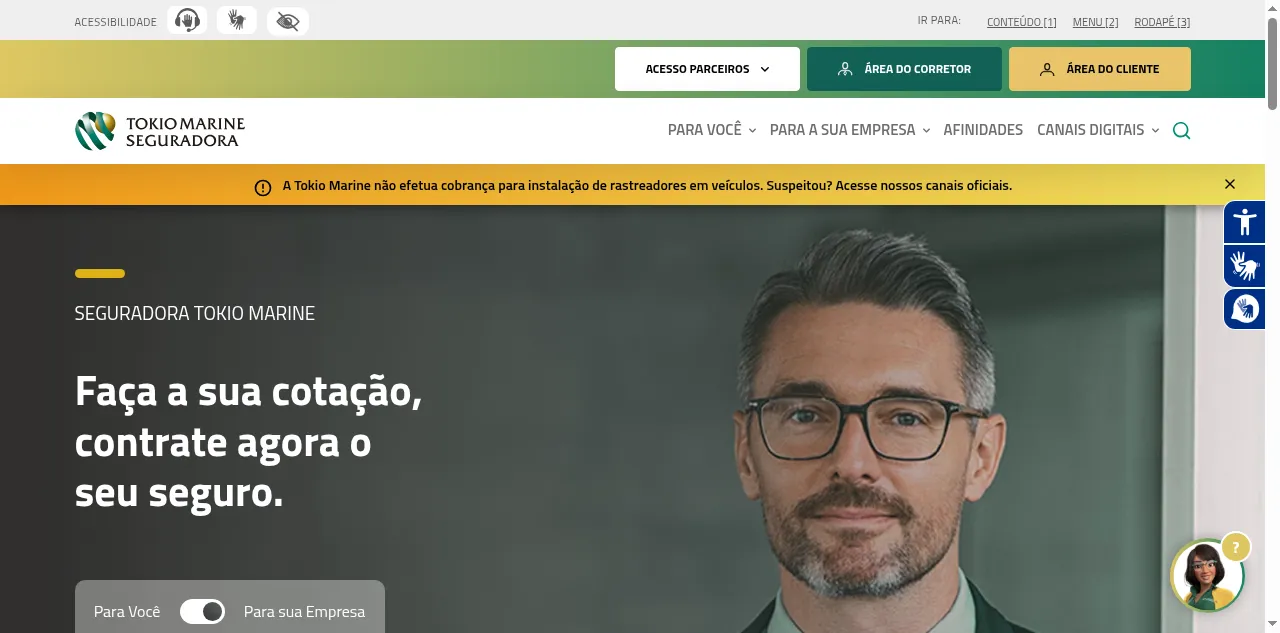 Preview of tokiomarine.com.br
