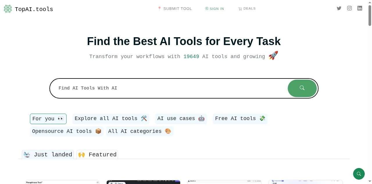 Preview of topai.tools