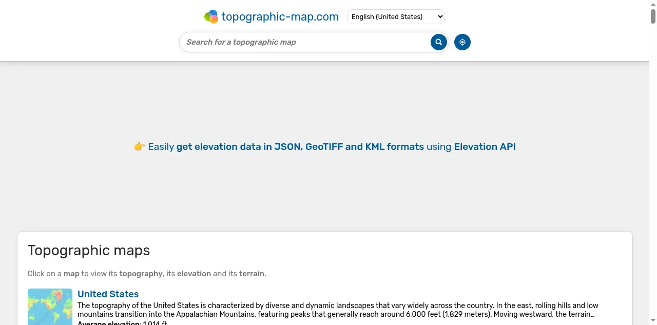 Preview of topographic-map.com