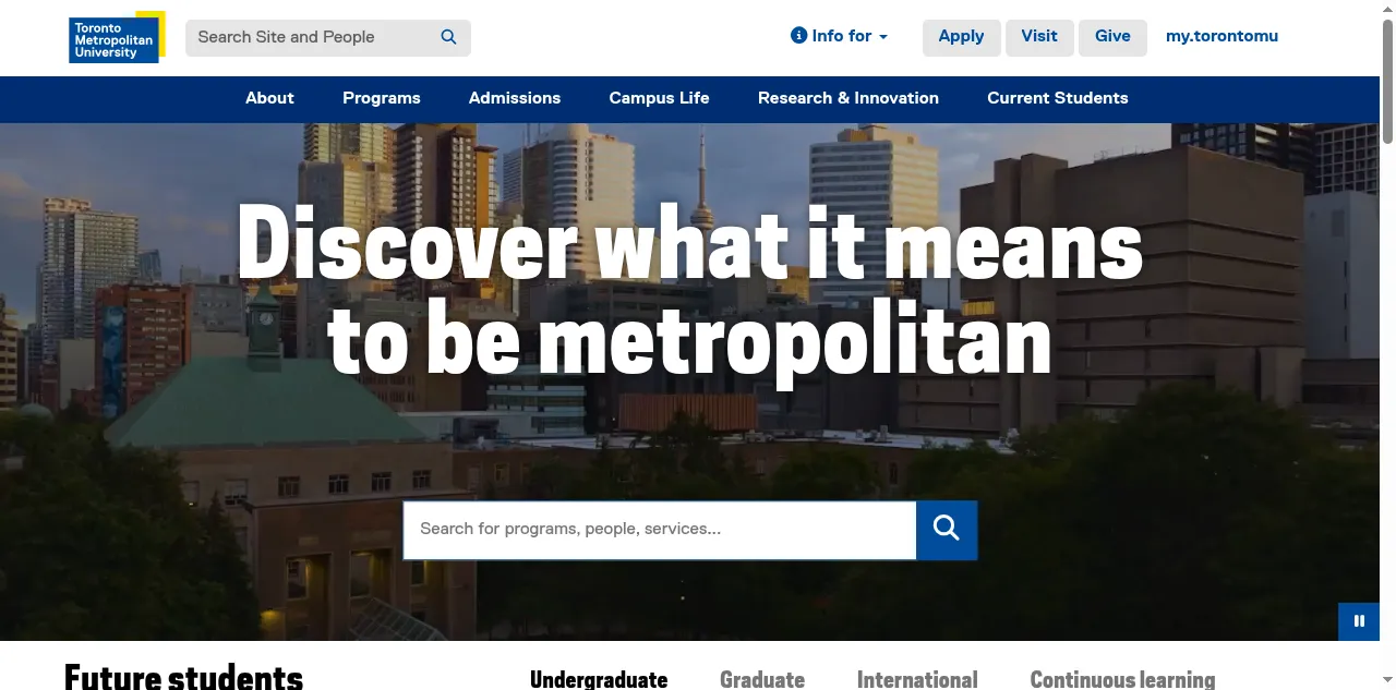 Preview of torontomu.ca