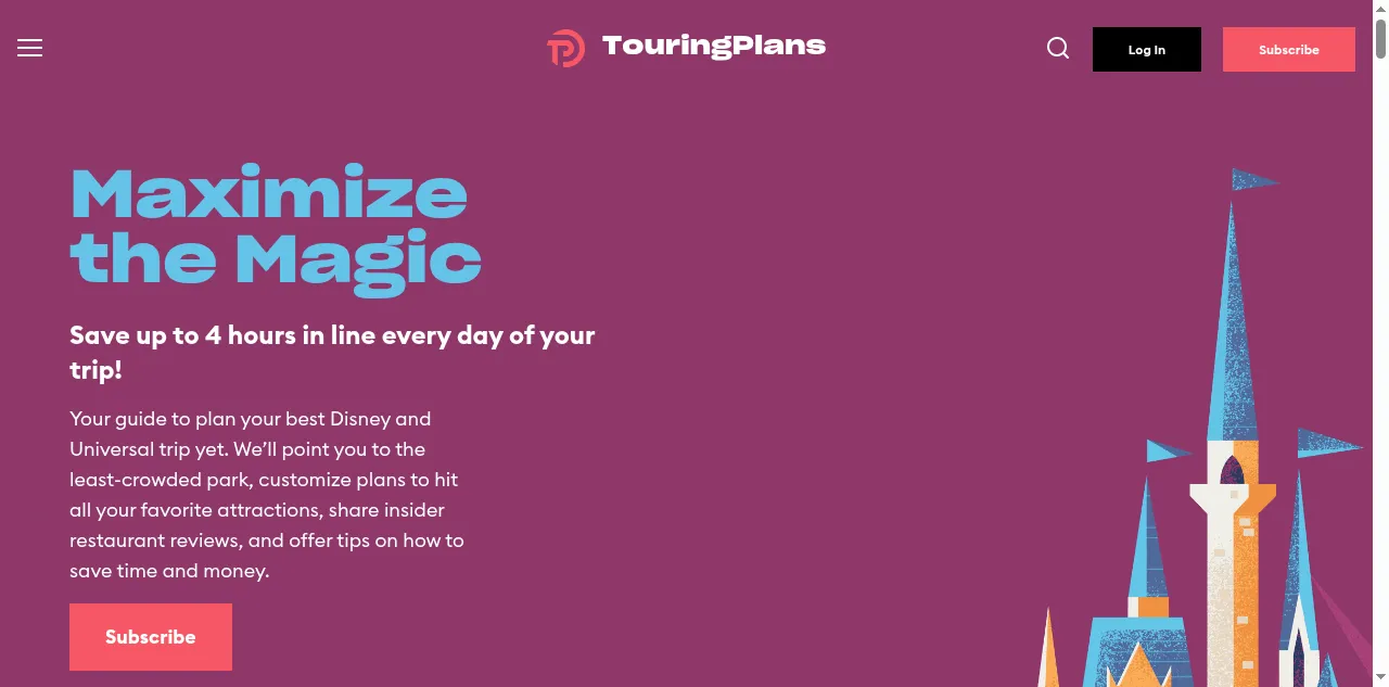 Preview of touringplans.com