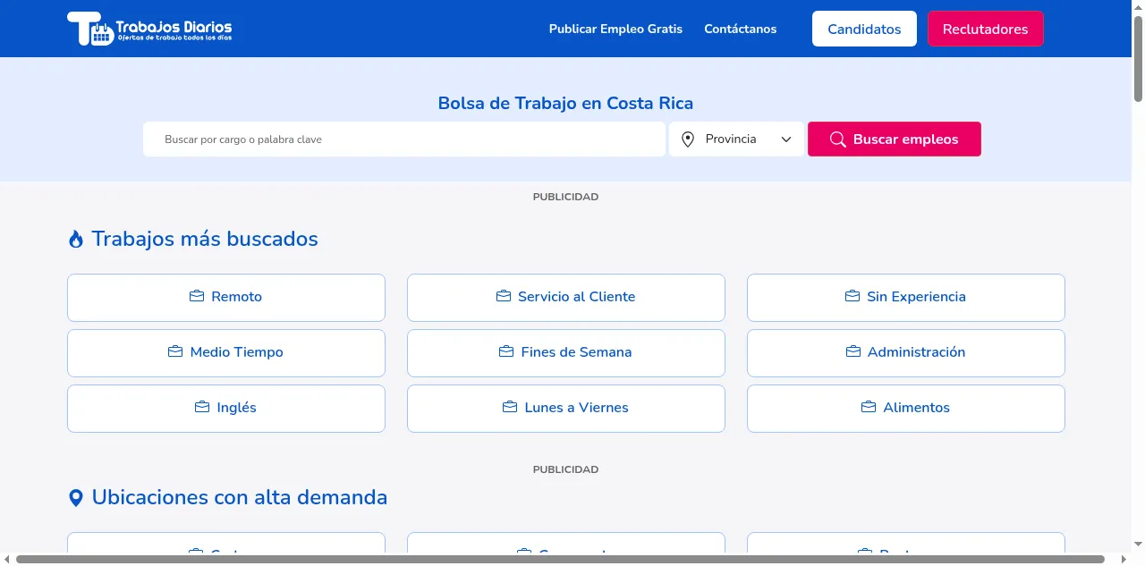 Preview of trabajosdiarios.co.cr
