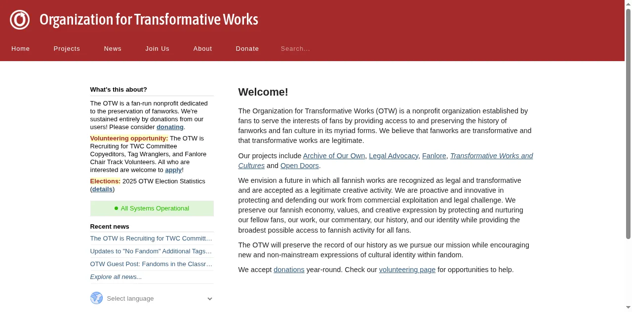 Preview of transformativeworks.org
