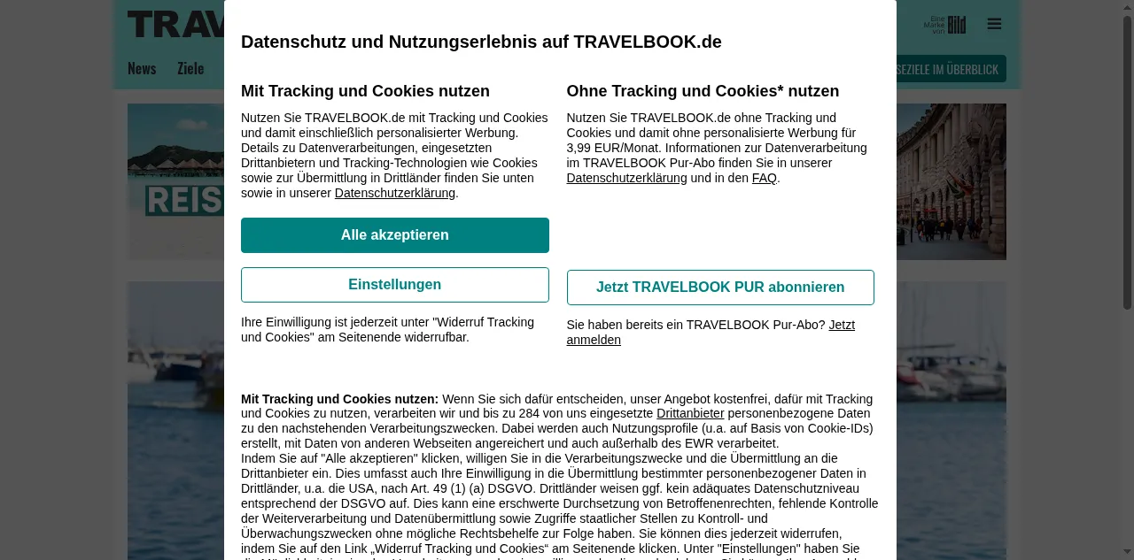Preview of travelbook.de