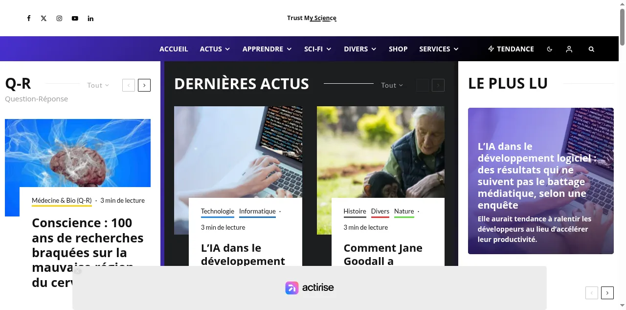 Preview of trustmyscience.com