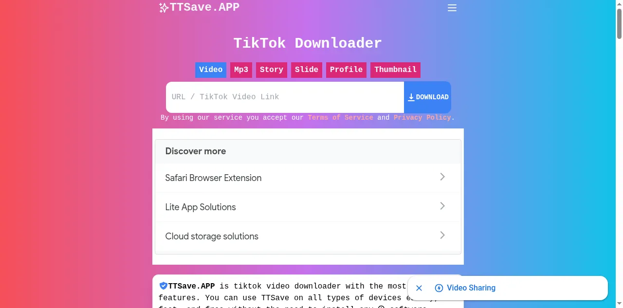 Preview of ttsave.app