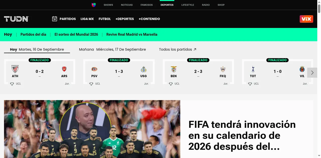 Preview of tudn.com