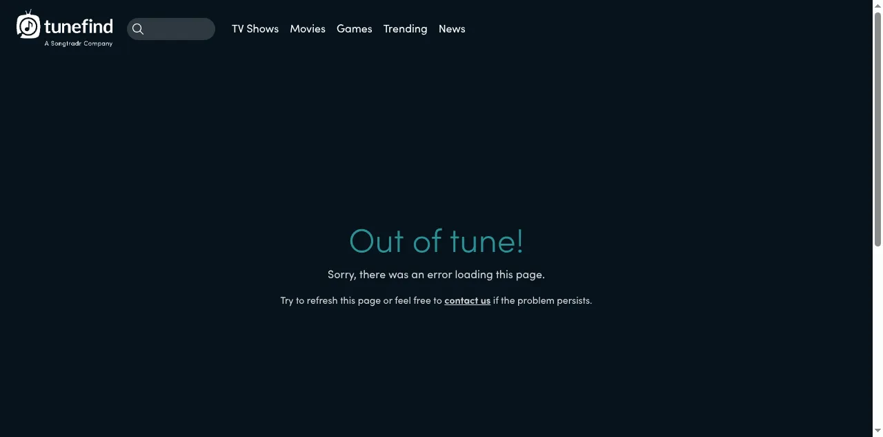 Preview of tunefind.com