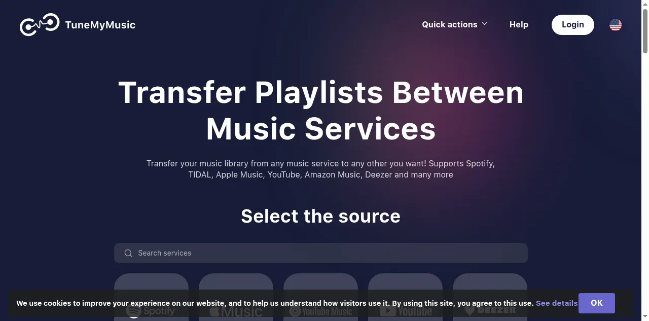 Preview of tunemymusic.com