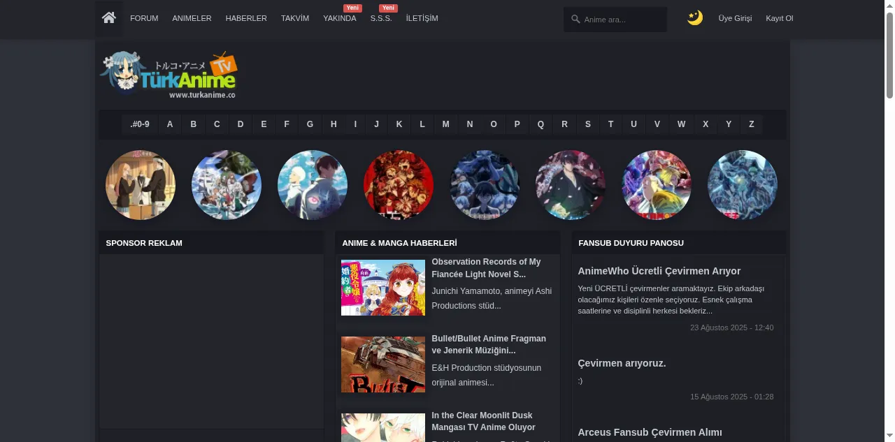 Preview of turkanime.co