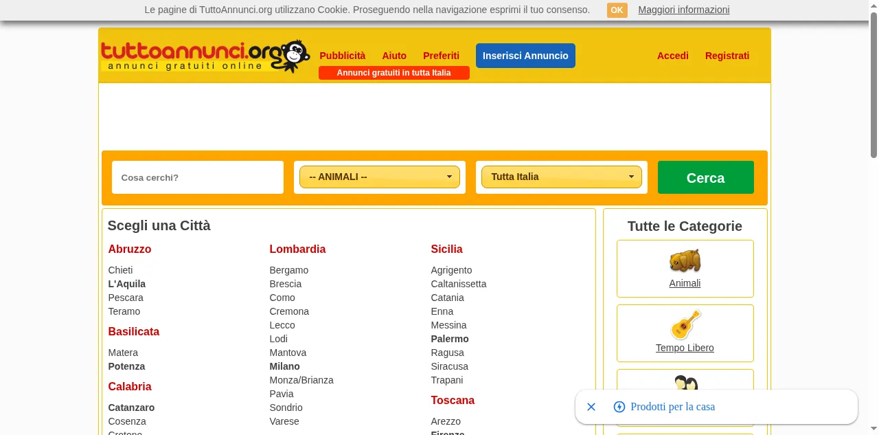 Preview of tuttoannunci.org