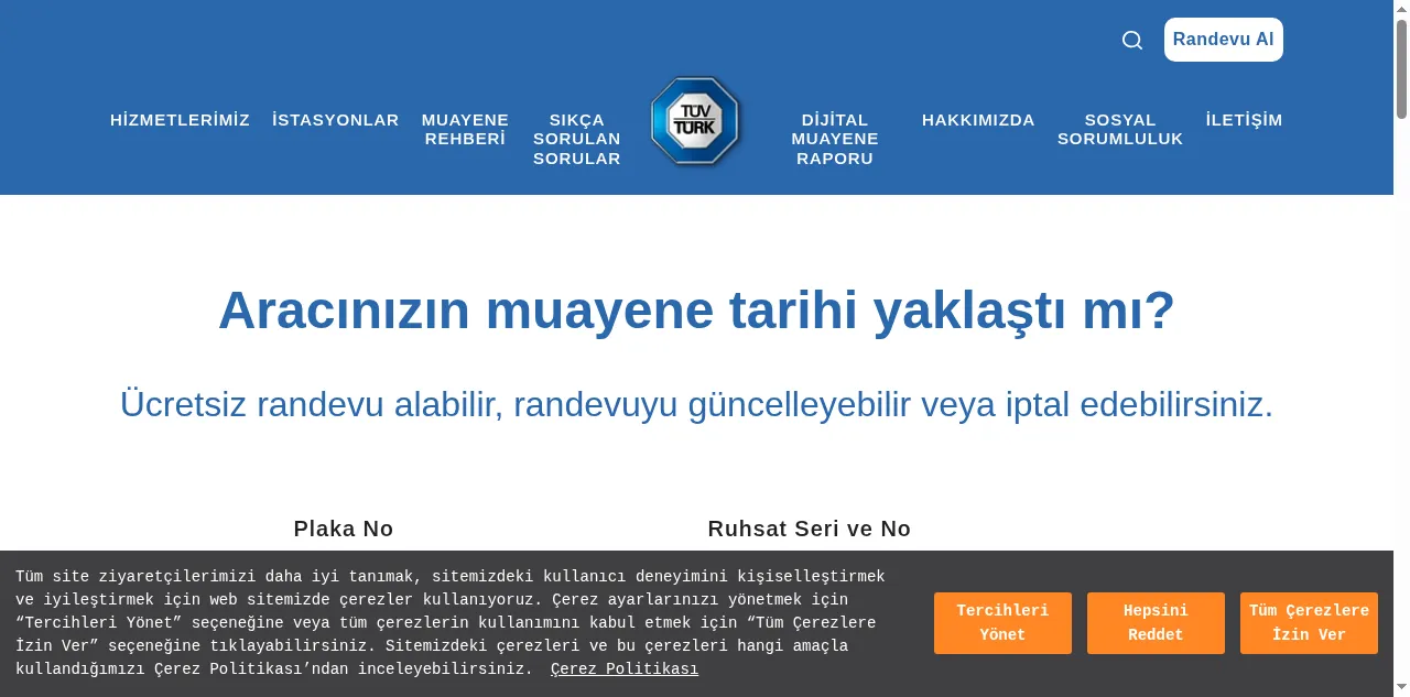 Preview of tuvturk.com.tr