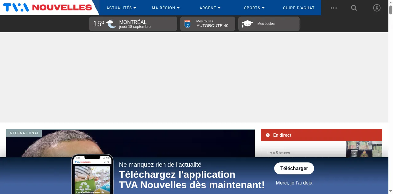 Preview of tvanouvelles.ca