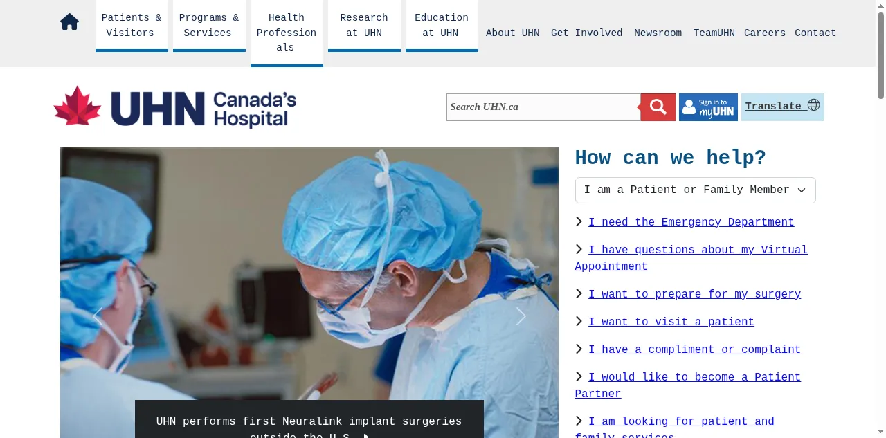 Preview of uhn.ca