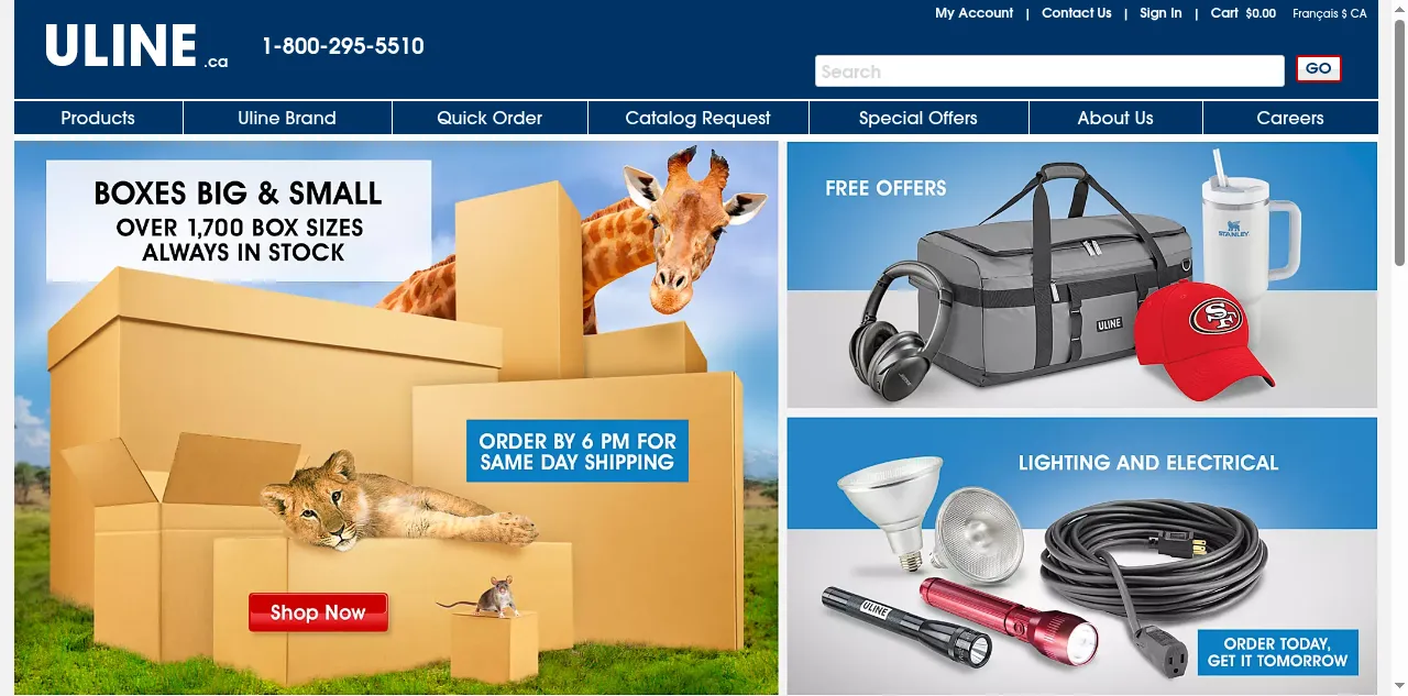 Preview of uline.ca