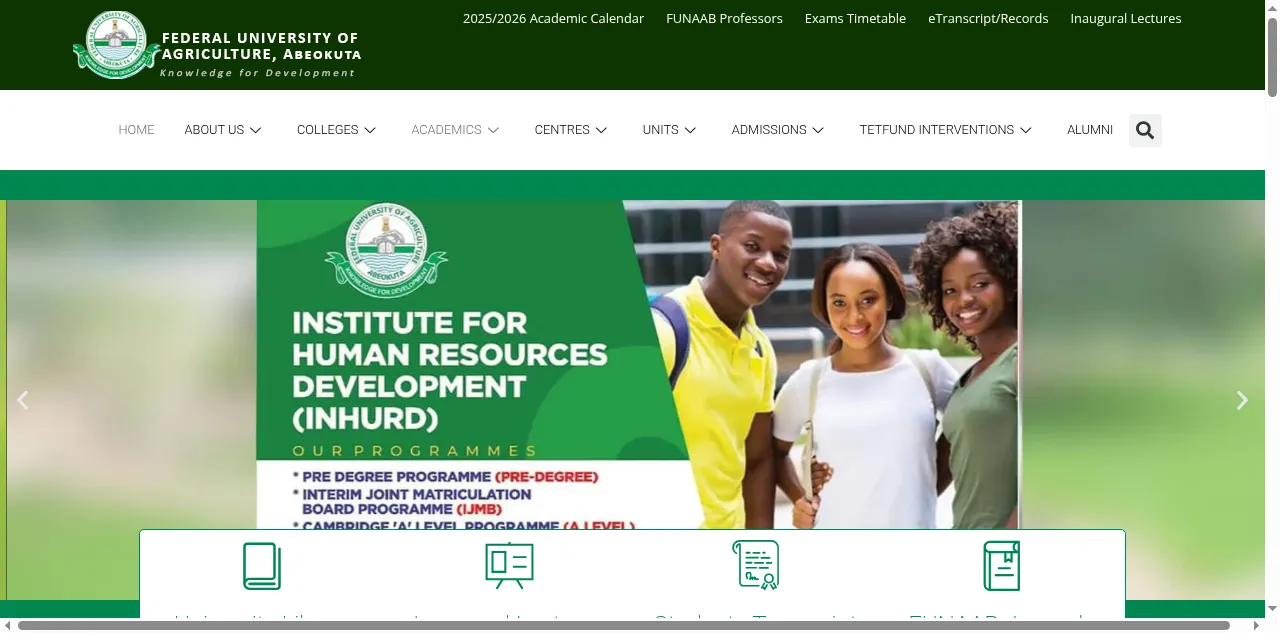 Preview of unaab.edu.ng
