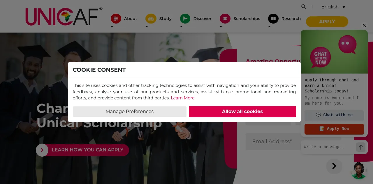 Preview of unicaf.org