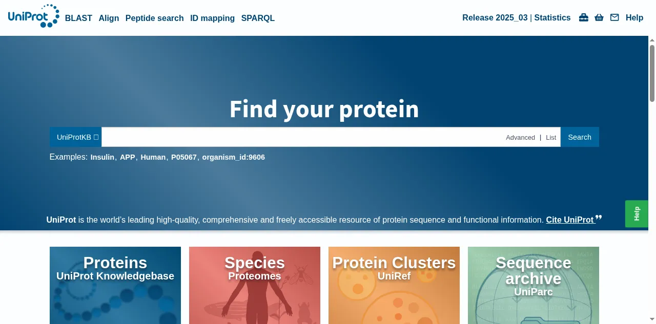 Preview of uniprot.org