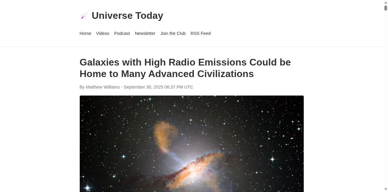 Preview of universetoday.com