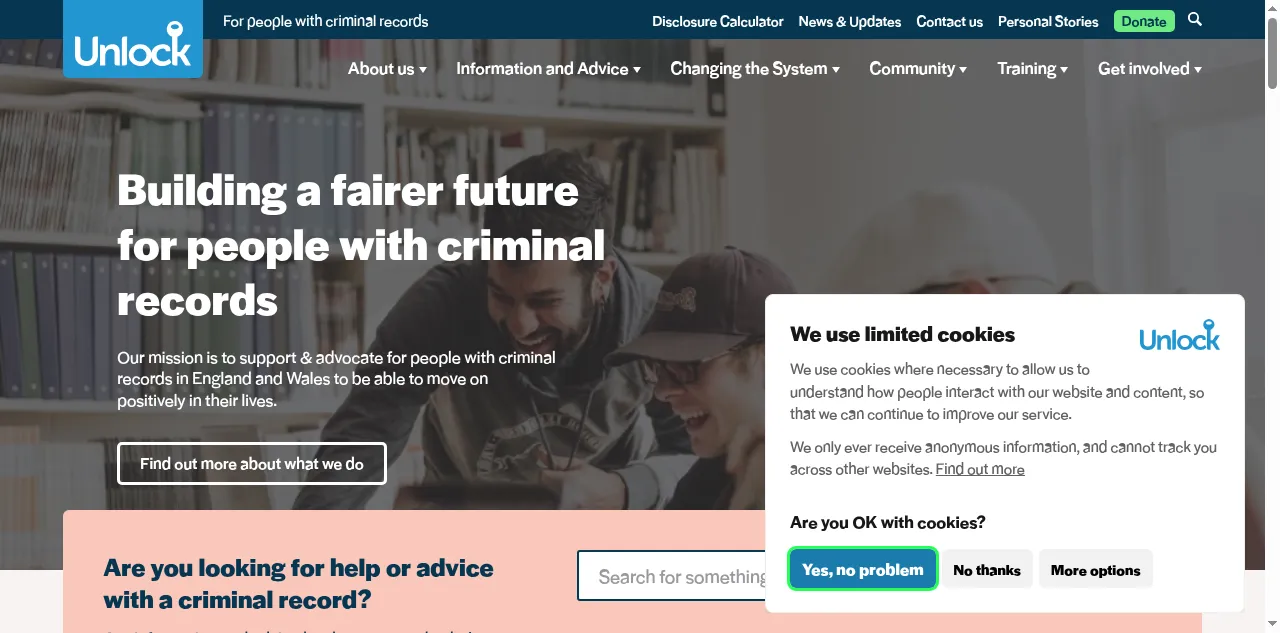 Preview of unlock.org.uk