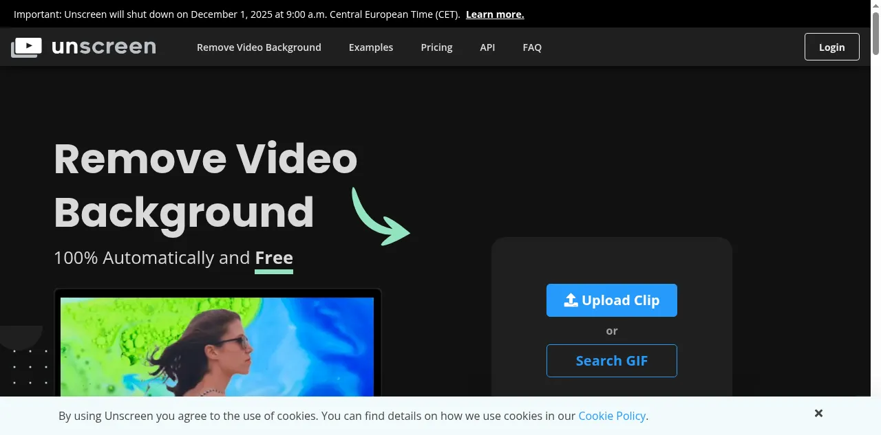 Preview of unscreen.com