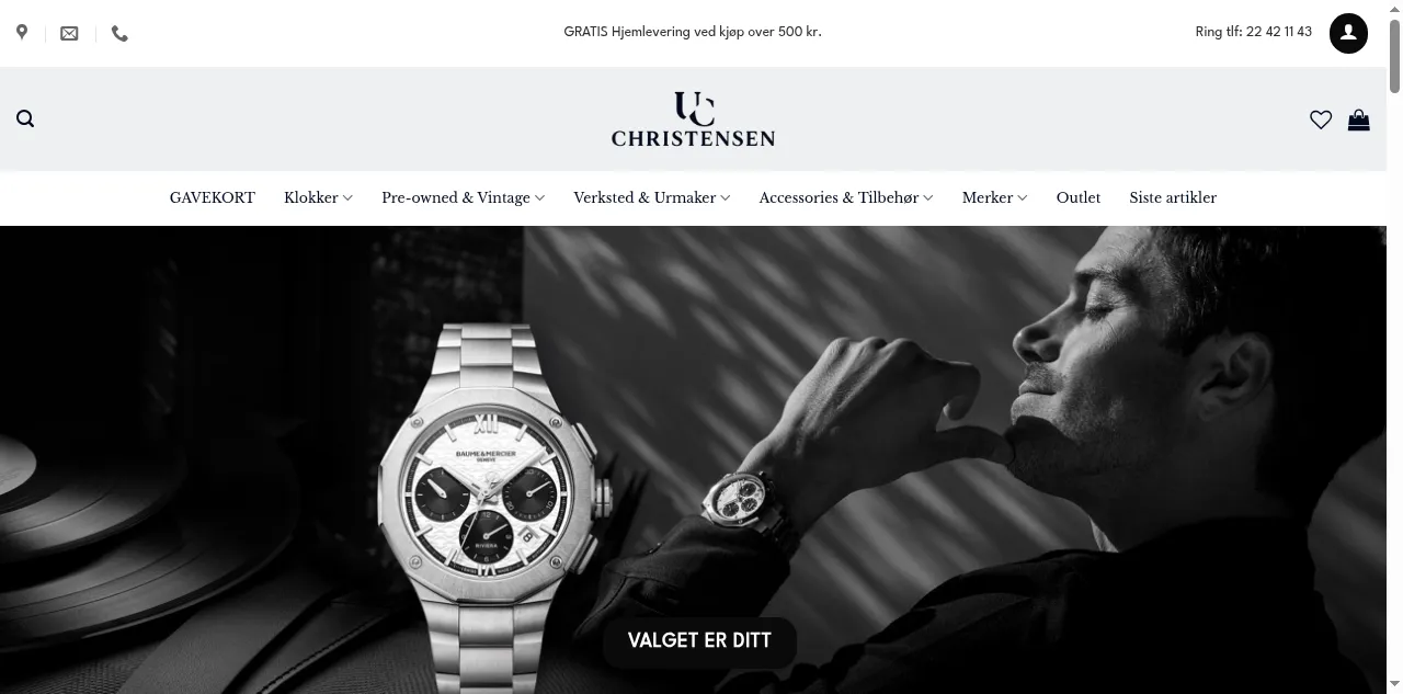 Preview of urmakerchristensen.no