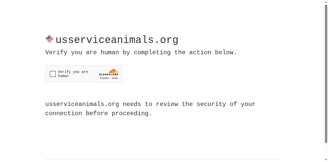 Preview of usserviceanimals.org