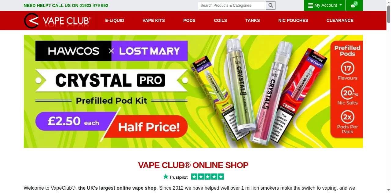 Preview of vapeclub.co.uk