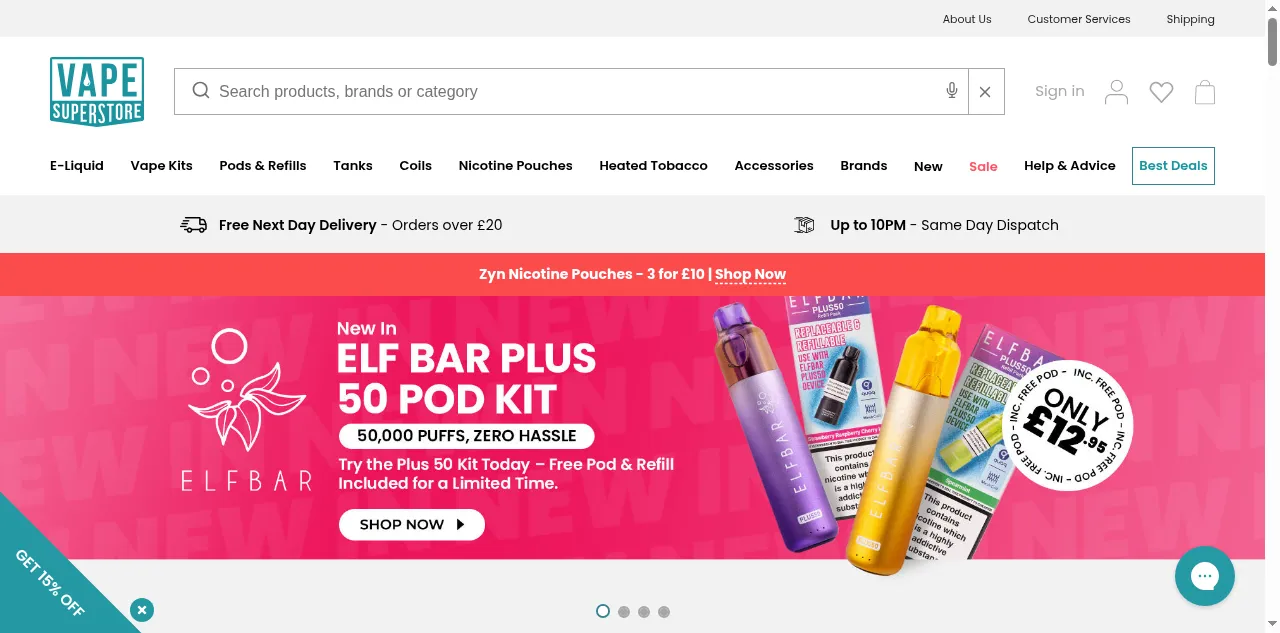 Preview of vapesuperstore.co.uk