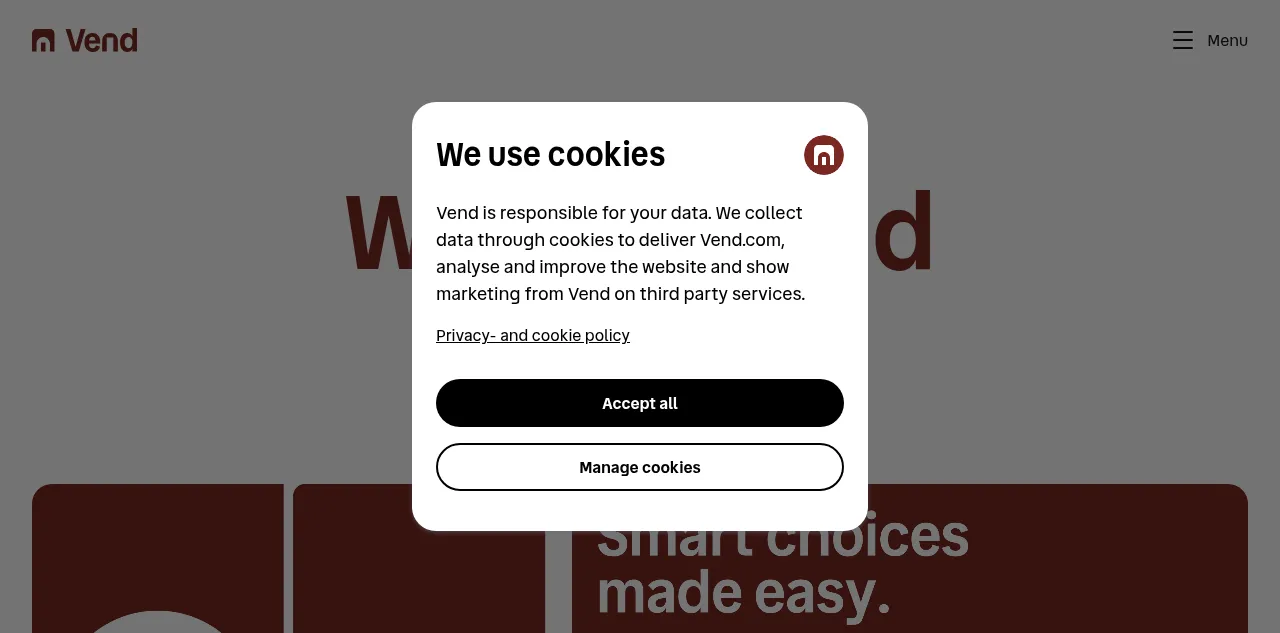 Preview of vend.no