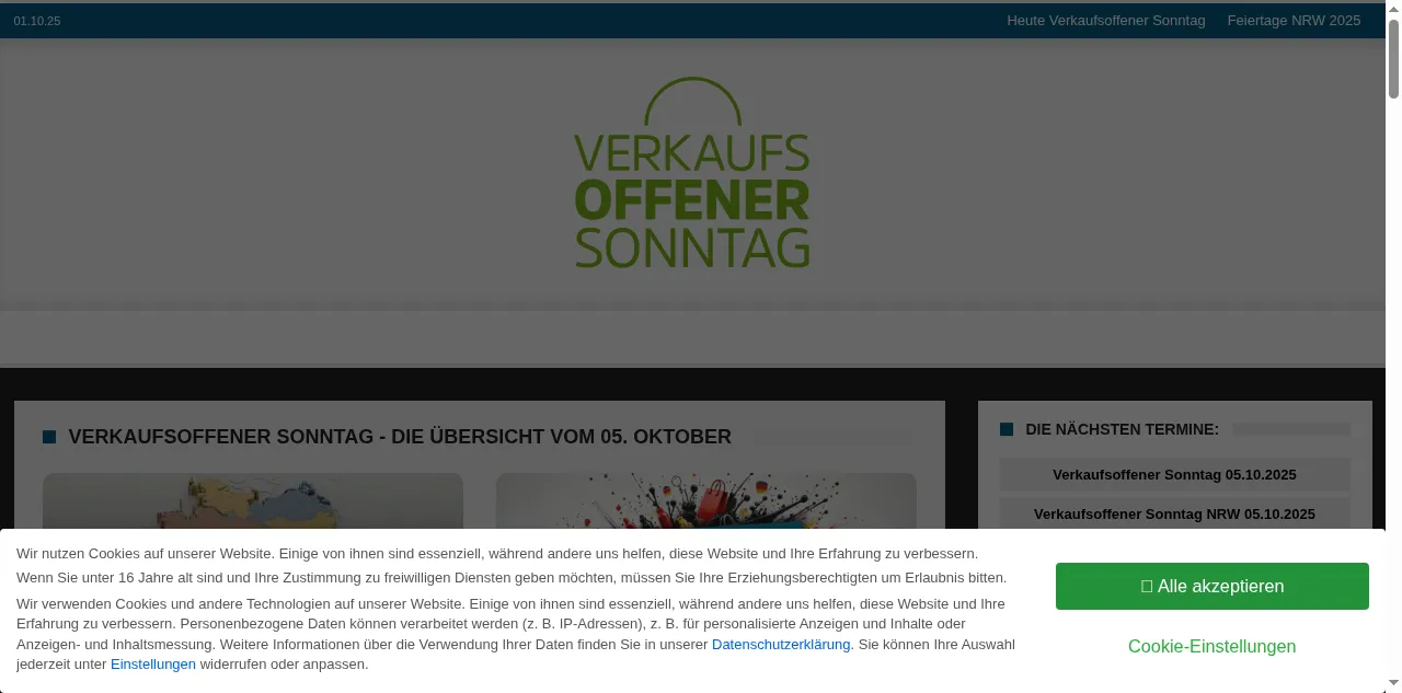 Preview of verkaufsoffener-sonntag.nrw