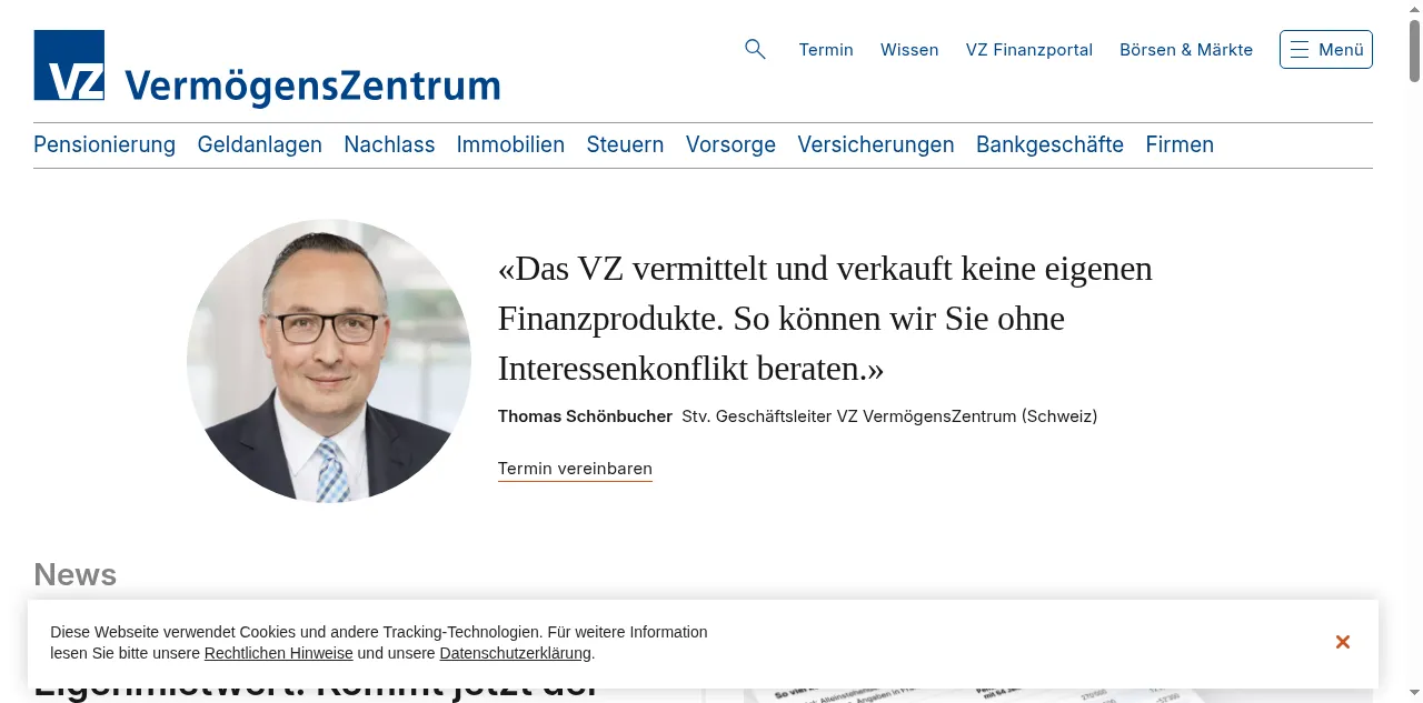 Preview of vermoegenszentrum.ch