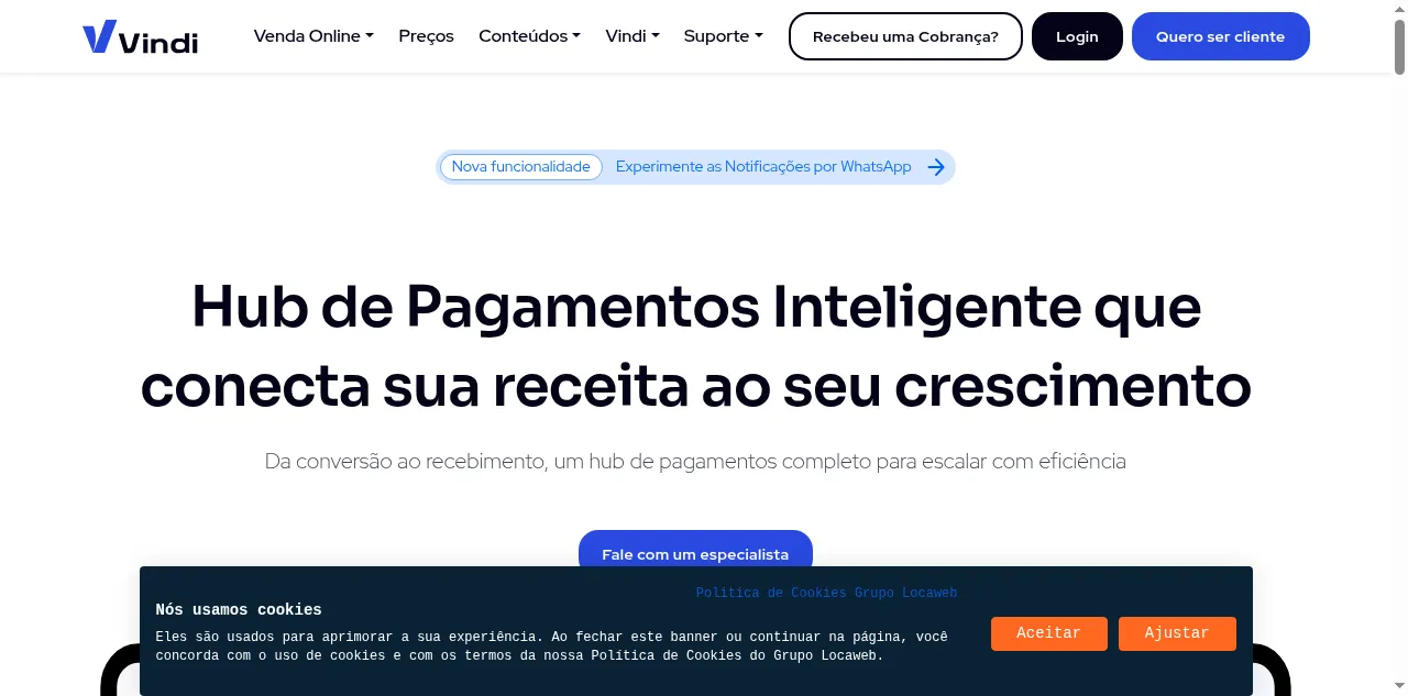 Preview of vindi.com.br