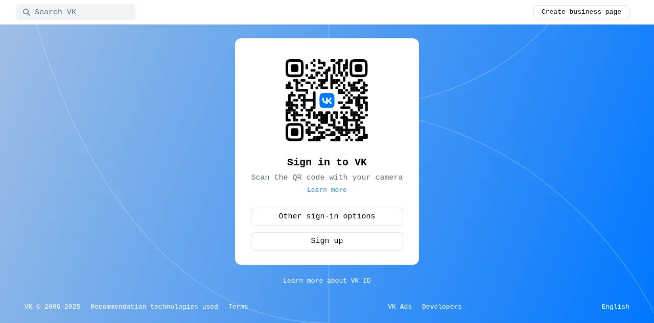 Preview of vk.com